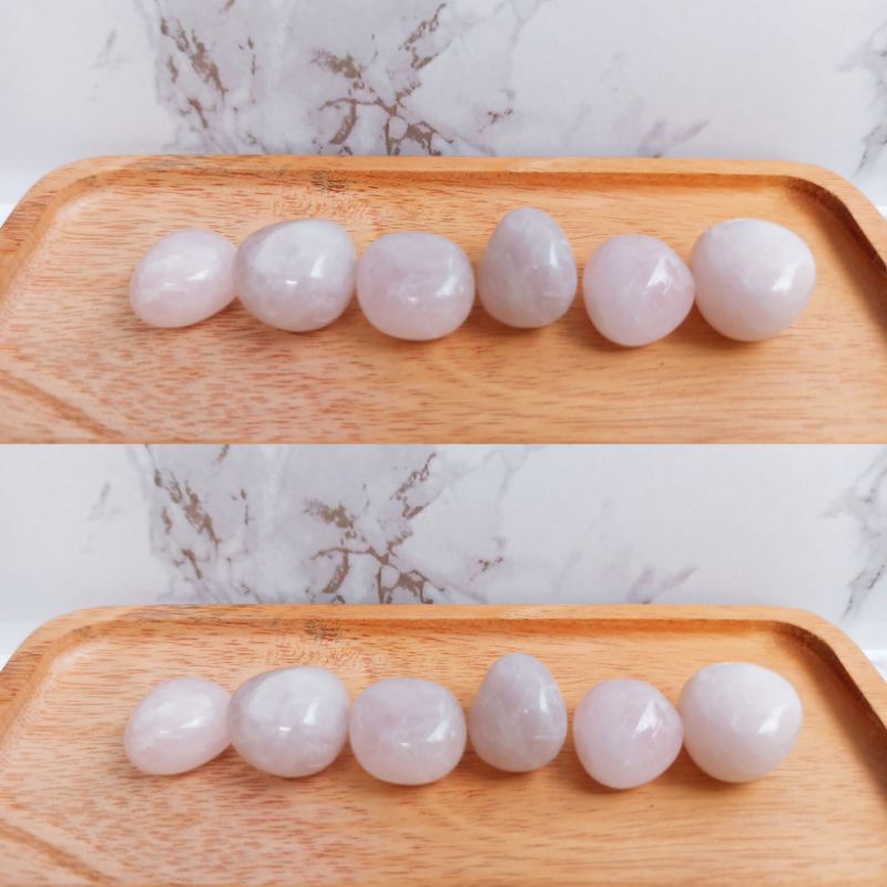 Rose Quart tumble crystal isi 2pcs