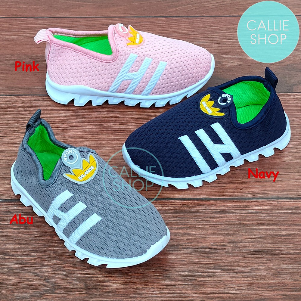 BEST SELLER TERMURAH Sepatu Slip On Anak Sol Karet Balance SPBLNC