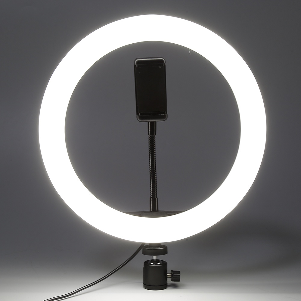 TaffSTUDIO Centechia Lampu Halo Ring Light LED Selfie 128 LED 26cm - RL-20 - Black