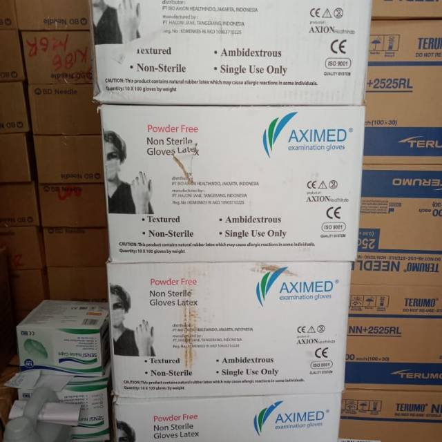 Aximed Gloves latex uk M dan L