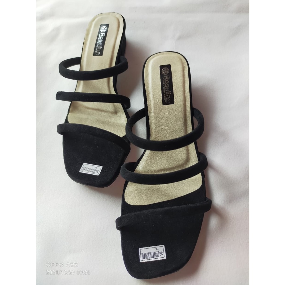 Sandal Wedges Minimalis Wanita Hak 3 cm - Sandal Wanita Kekinian Berkualitas - Wedges Minimalis Murah Berkualitas COD