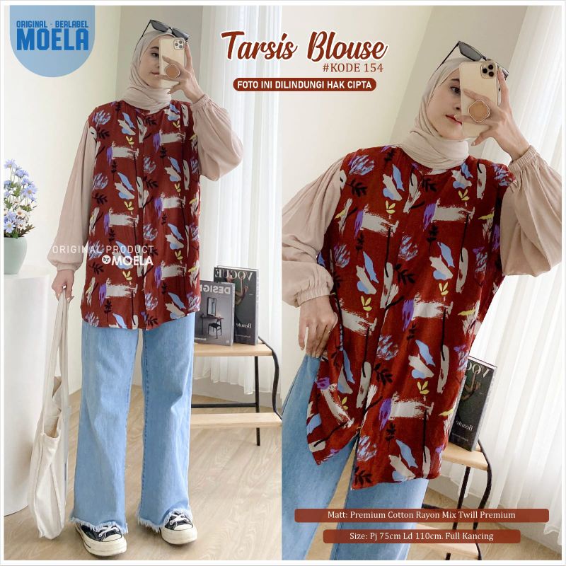 TARSIS BLOUSE LD 110cm // ATASAN WANITA ORIGINAL BERLABEL // BY MOELA-2