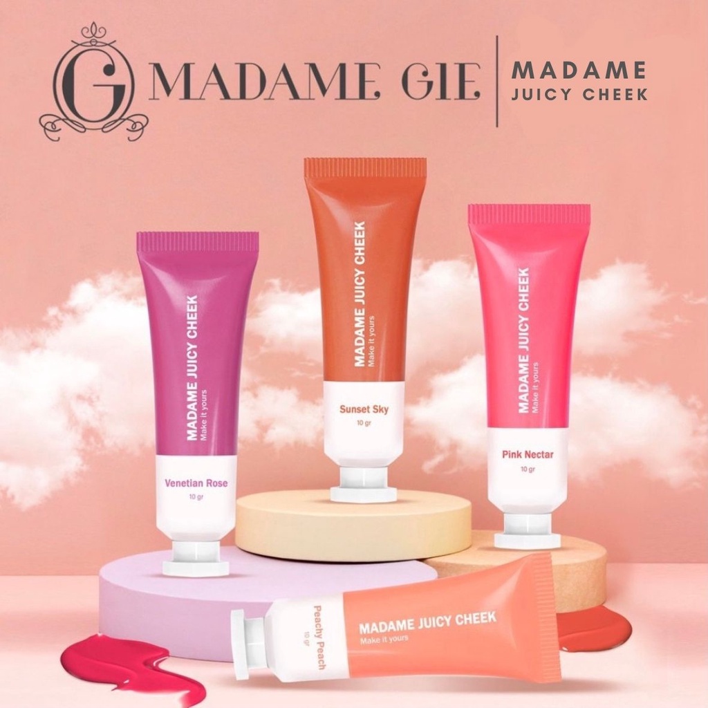 MADAME GIE Madame Juicy Cheek / Blush On / Lipstick / Eyeshadow