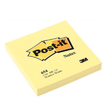 

Post It / Sticky Notes 3M 654 Kuning 76 x 76mm