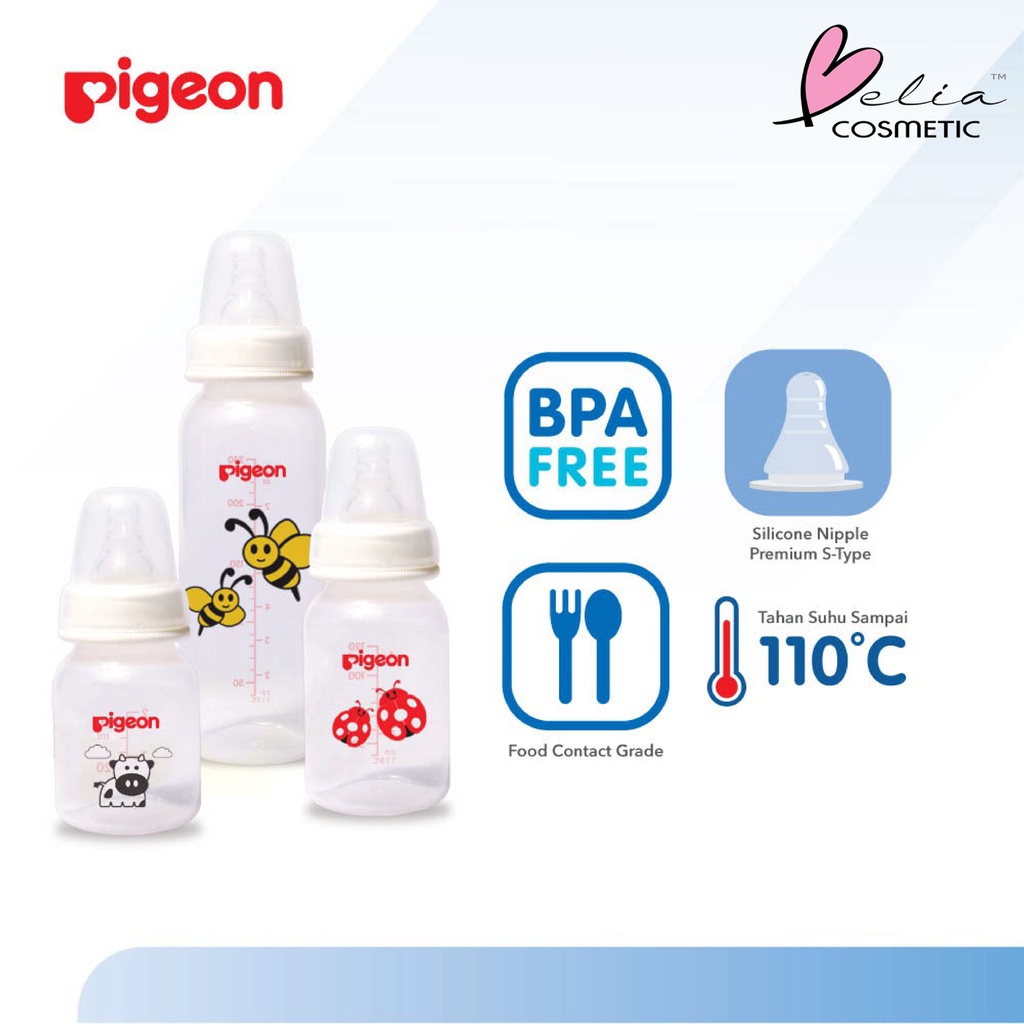 ❤ BELIA ❤ PIGEON BOTOL DOT SUSU SERIES | Peristaltic Nipple  PP RP Slim Type Standard | Botol Susu Bayi | Dot | Baby | 50ml | 120ml | 240ml ✔️BPOM