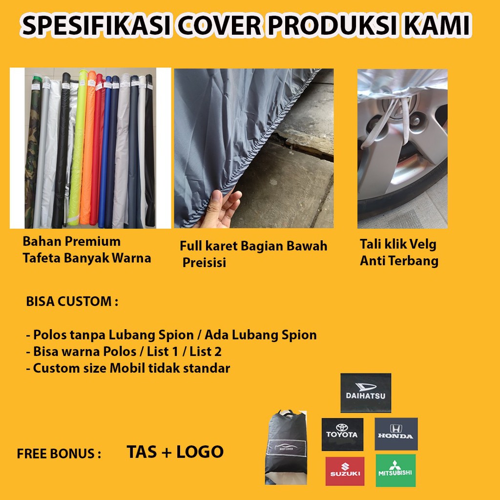 Body Cover Mobil Avanza Sarung Mobil Avanza/avanza lama/new avanza/xenia/avanza veloz/xenia lama