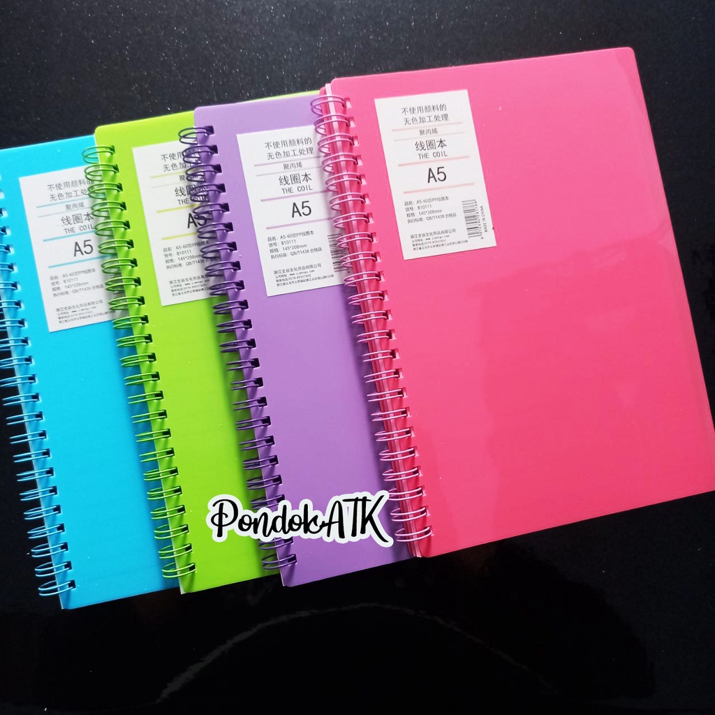 

Notes Spiral Kertas Berwarna A5 The Coil Buku Catatan Warna