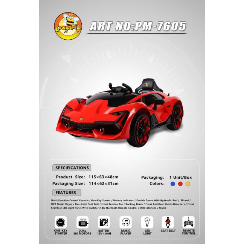 mainan anak mobil aki pm-7605