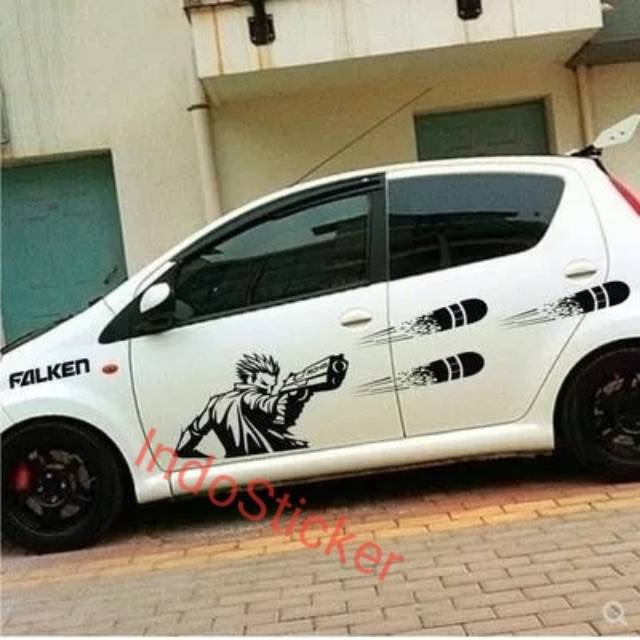 Stiker mobil Xenia Ertiga Avanza Terios rush X-Trail Honda jazz Brio cutting sticker anime mob