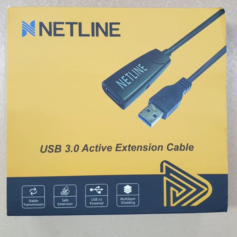 Jual NETLINE USB 3.0 ACTIVE EXTENSION CABLE 5 METER / KABEL EXTENDER