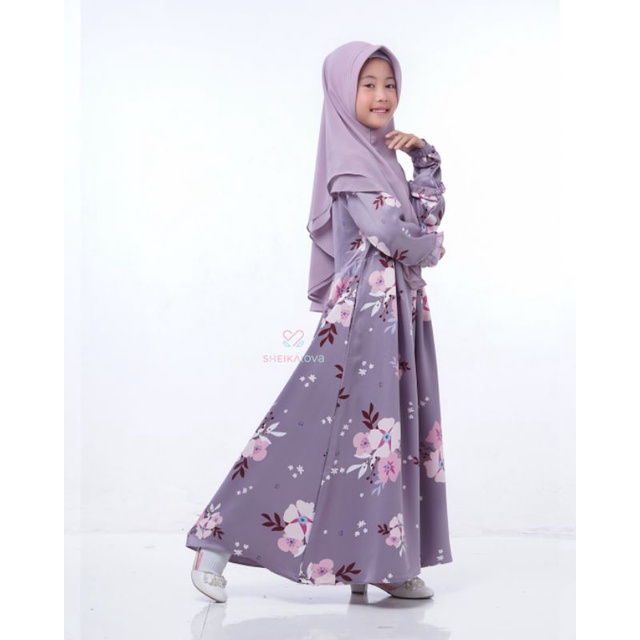 Sheika Hijab Baju Muslim Gamis Anak Clintha Dress Kids