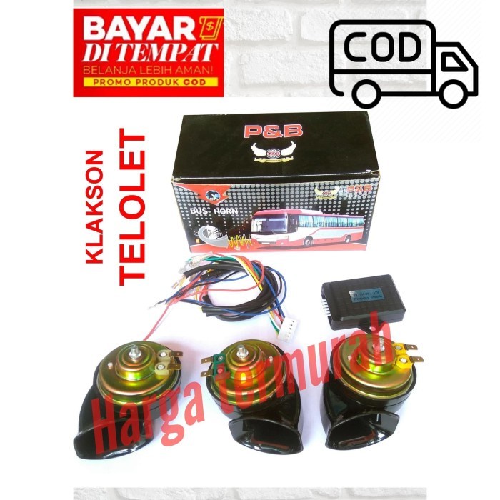 COD KLAKSON TELOLET 3 TEROMPET 3 CORONG 3 SUARA 12V MOBIL MOTOR