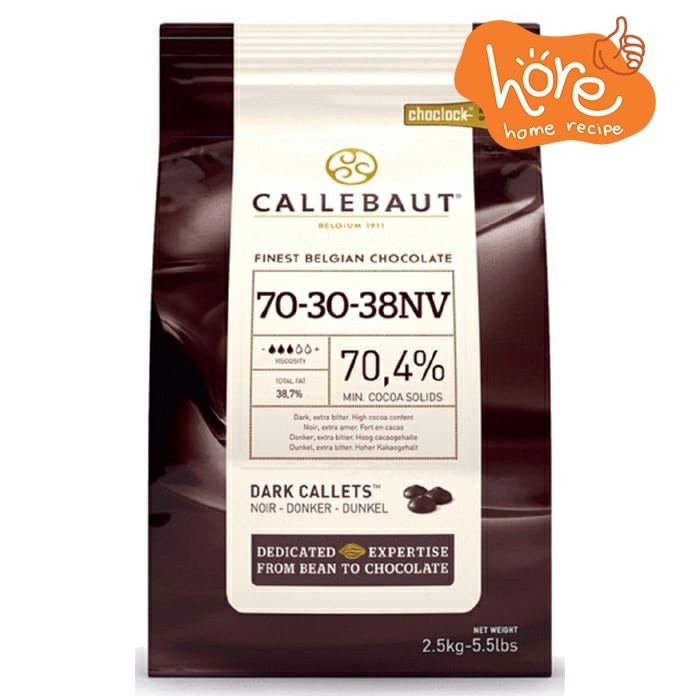 

Callebaut Dark Callets Extra Bitter 70% uk 2.5 kg ( Kemasan Asli)