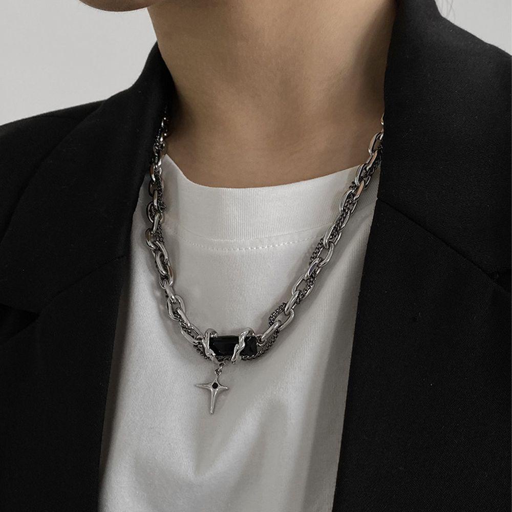 Needway Pria Kalung Untuk Dewasa Pesta Rantai Hiphop Punk Woman Necklaces