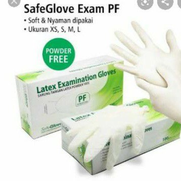 Safe gloves sarung tangan ukuran S kemasan box isi 100