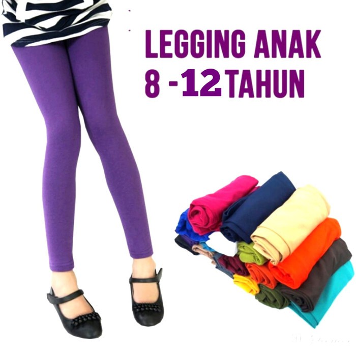 LEGGING PANJANG SPANDEX POLOS ANAK TANGGUNG