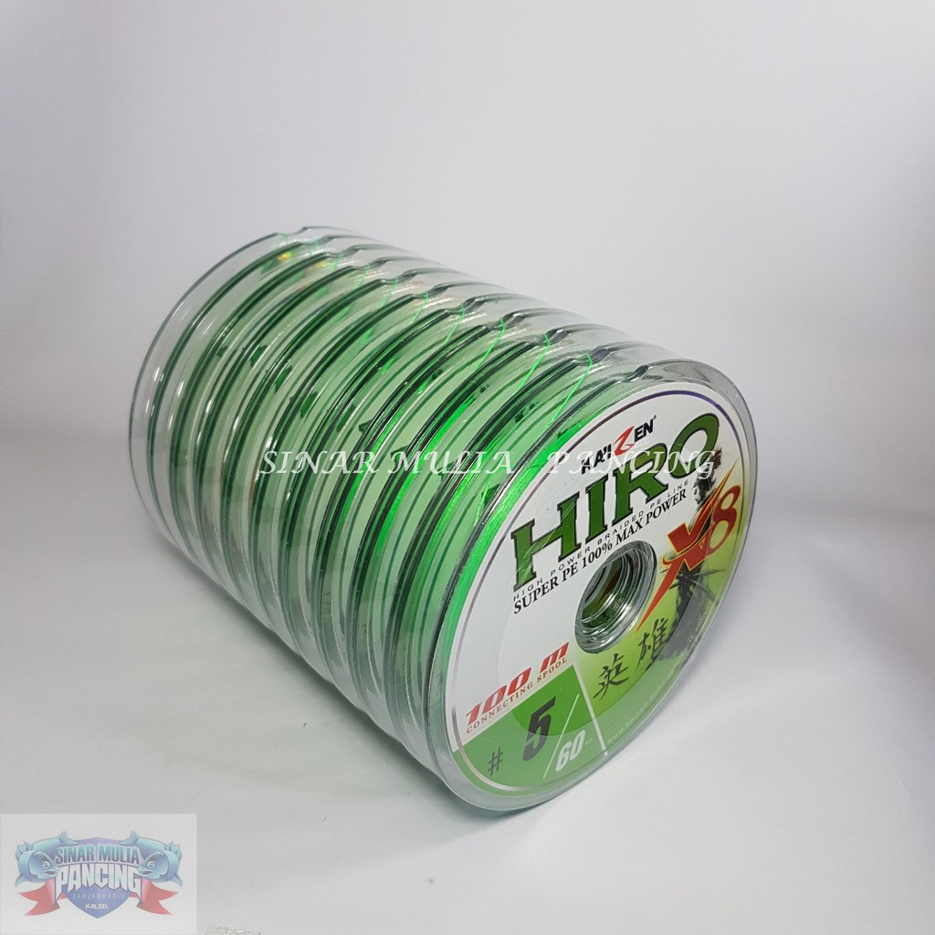 Senar PE Ka’izen HIRO Fluo Green 100m #5/60lbs