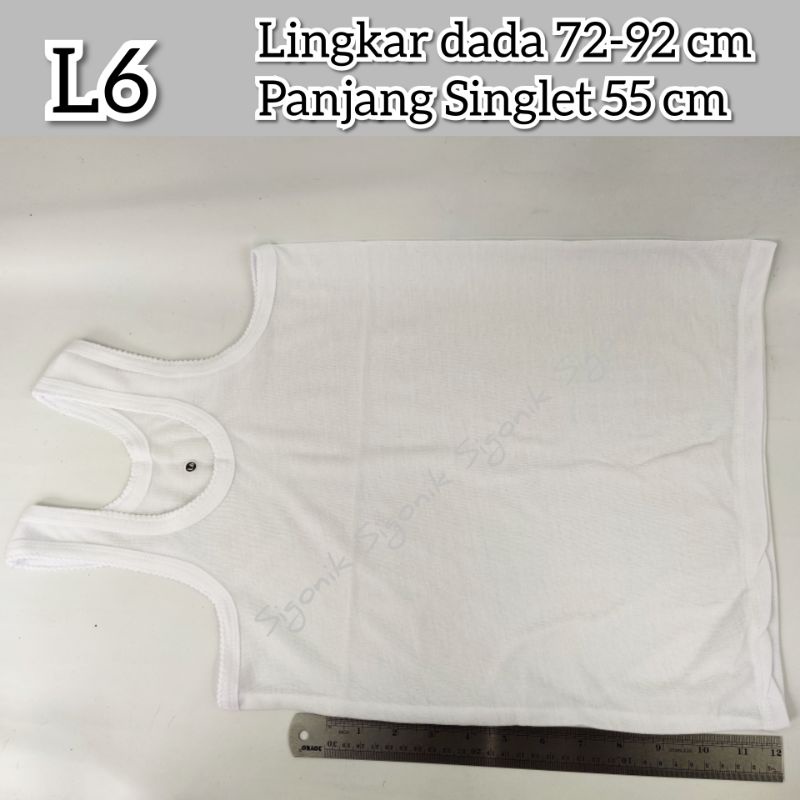 Singlet Anak Remaja Cewek Cowok Laki-Laki 4L 5L 6L 7L Putih Kaos Pakaian Dalam Jumbo Polos Sigonik