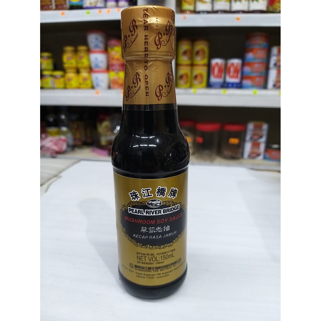 

Pearl River Bridge Mushroom Soy Sauce Kecap Rasa Jamur 150 ml