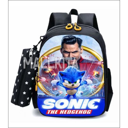 DAEYBAG_TAS RANSEL ANAK TK/SD PAUD MOTIV PRINT KARAKTER TERBARU SONIC