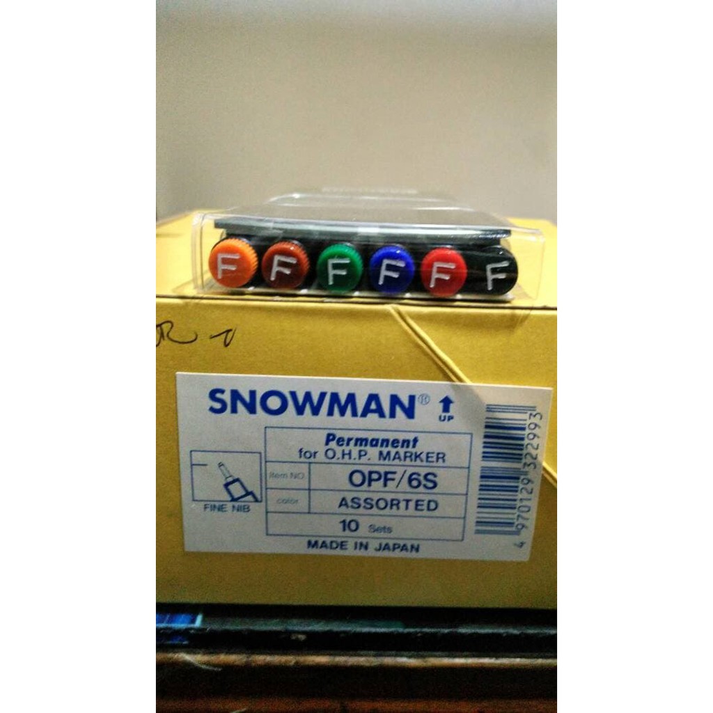 

Ready Stok Snowman Spidol Permanent OHP Marker OPF 6S Fine Nib Set 6 terakhir