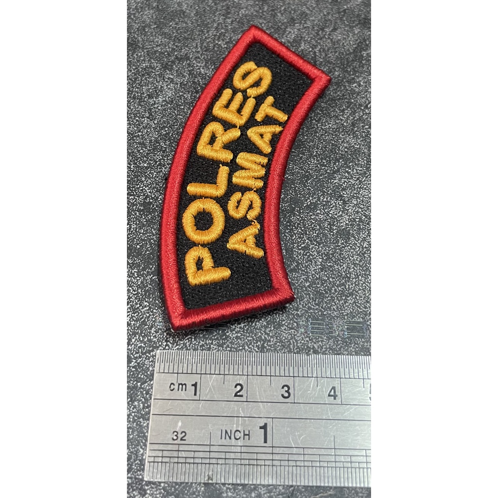 Badge Timbul Polres Asmat - Bet Polr*s - Bordir Asmat