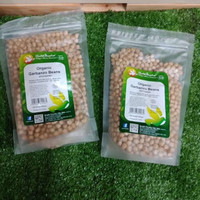 Health Paradise Organic Garbanzo Beans (Chickpeas) 500g