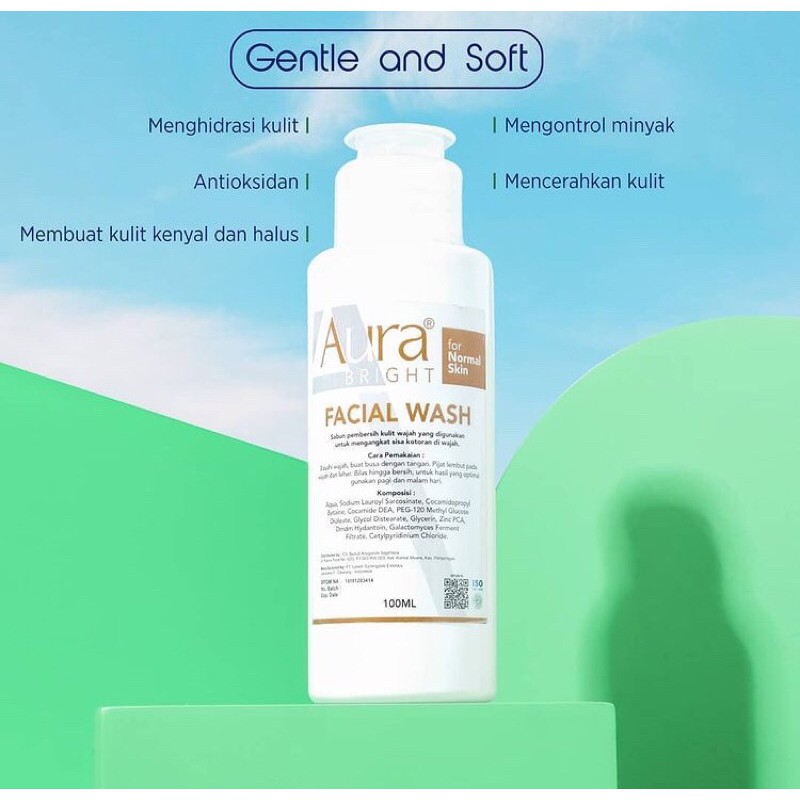 Aura Bright Facial Wash Jakarta termurah aman bpom skincare