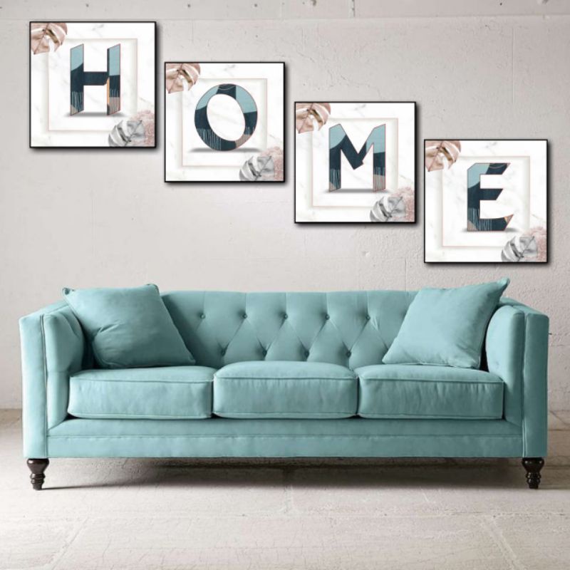 walldecor hiasan dinding huruf abjad HOME 1 set
