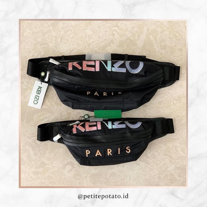 Tas Branded Pria Kenzo Logo Bumbag Multicolor Sz Regular Authentic Ori Shopee Indonesia
