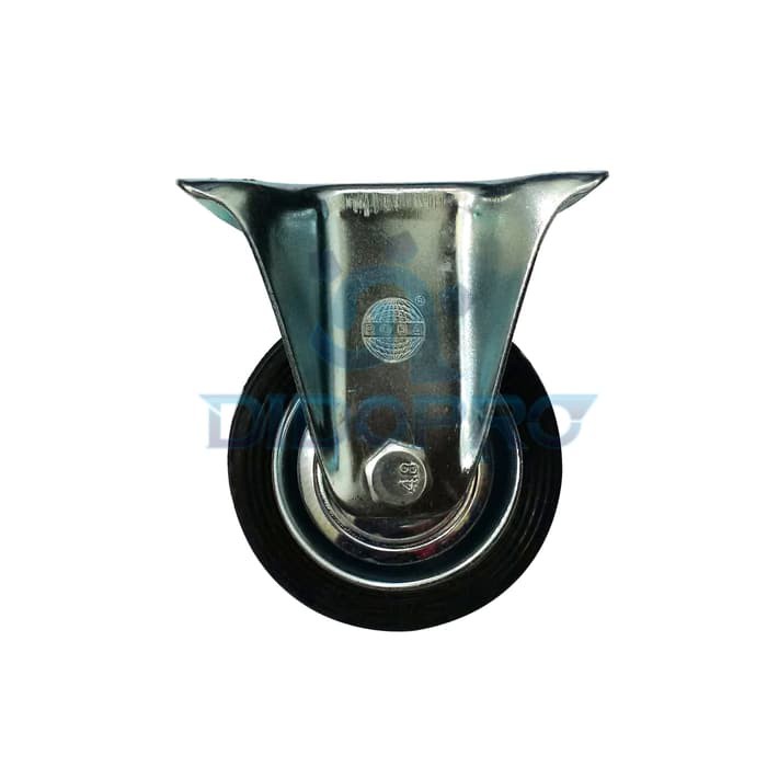 RODA KARET HITAM MATI 4 IN.RODA ETALASE FIXED 4 INCI.RODA RIDGIT 4 INCH 100MM