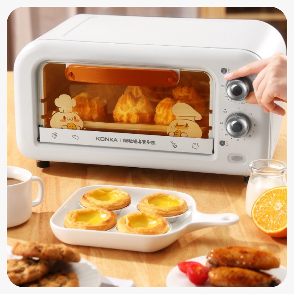 KONKA ELECTRIC OVEN LISTRIK 12L RETRO PUTIH - KAO-M12