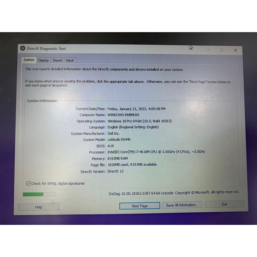 Dell latitude e6440 i7 gen4 8/500gb 14inch - SECOND