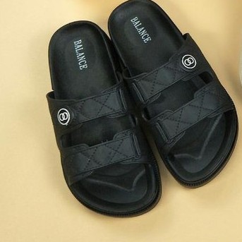 Sandal Slop Wanita Model Ban 2 Kokop - Balance 1962 & Mokaya 501 / Sandal Slop Rantai Gesper Import-Hitam (1962)