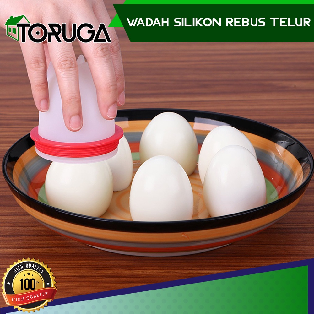 Wadah Silikon Tempat Merebus Telur Alat Cetakan Telor Rebus Isi 6 Pcs Egg Boiler