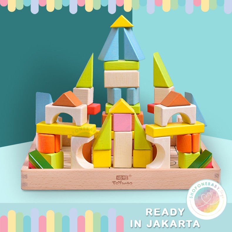 Jkt Wooden Fruit Building Blocks Toys Mainan Buah Balok Kayu Susun Edukatif Blok Edukatif Balita