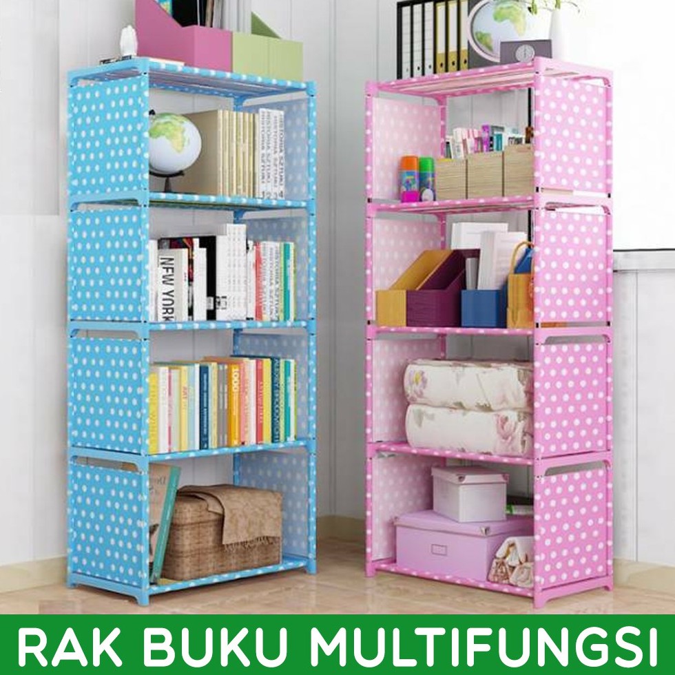 Rak Buku Rak Serbaguna Lemari Multi Fungsi Rak Bermotif