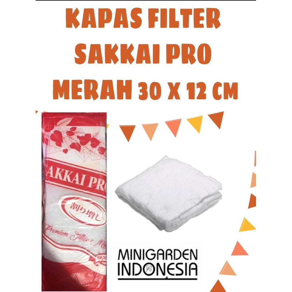 KAPAS FILTER AQUARIUM SAKKAI PRO MERAH 30 X 12 CM PREMIUM FILTER