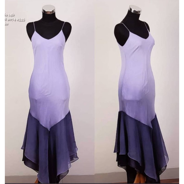 (GRATIS ONGKIR) PURPLE MIDI DRESS PRELOVED PREMIUM 1/GAUN PESTA PRELOVED/GAUN PESTA BEKAS/GAUN EVENI