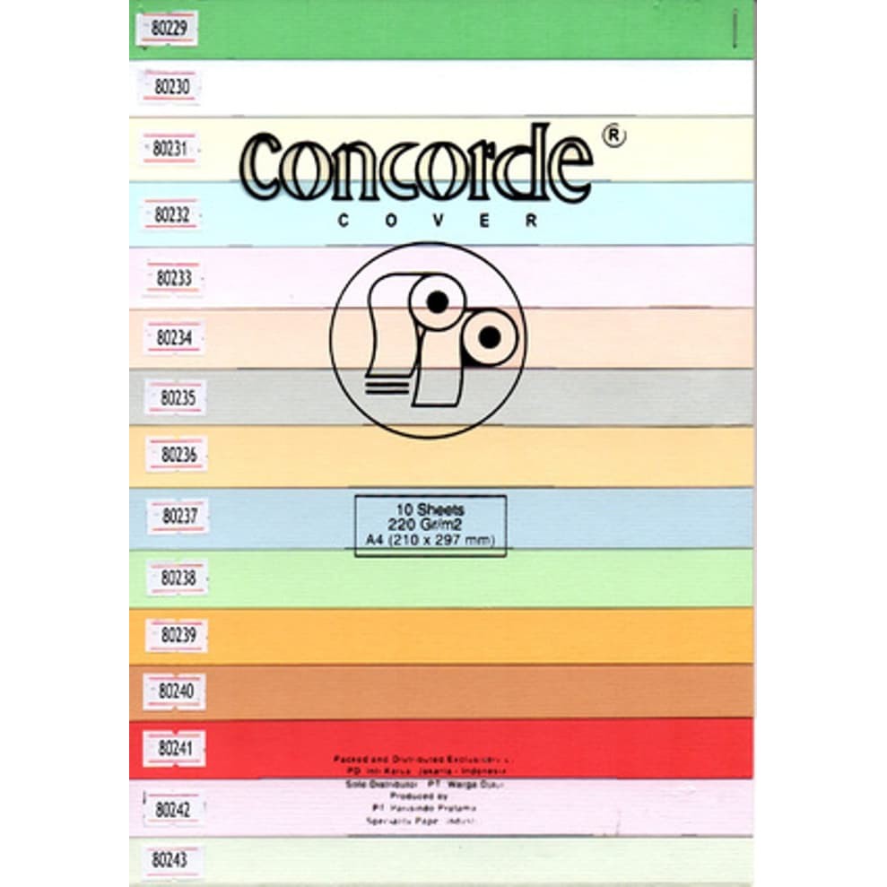 Jual Kertas Concorde Laid 220gr F4 Isi 10 Sheet Shopee Indonesia