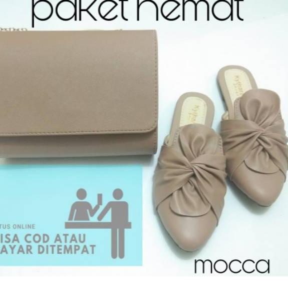 

Model Baru /PAKET HEMAT/TAS DAN SLOP PITA MOCCA M