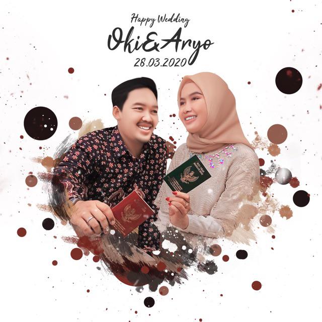 Super Pop Frame (bingkai/frame 32x42cm  (desaign Gambar Digital + Softfile) Kado Wedding,bday,dll)