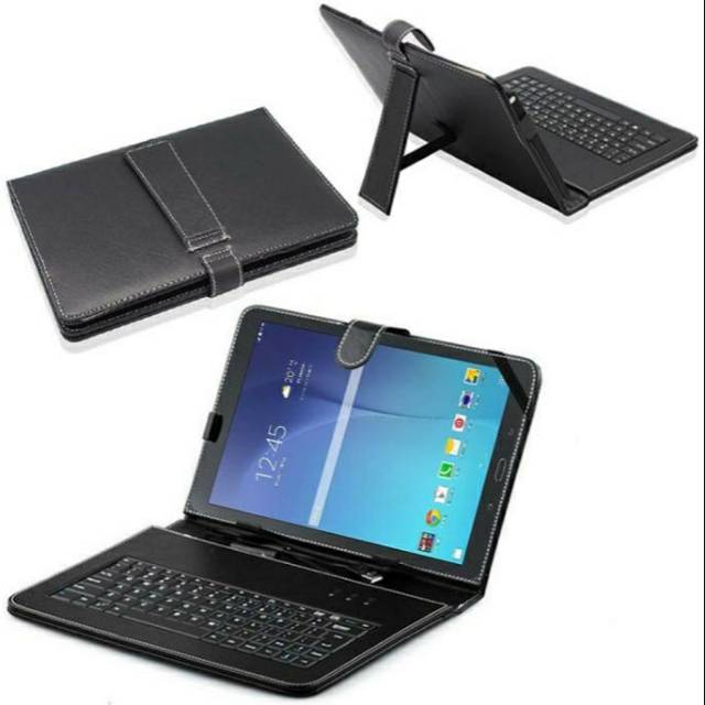 Keyboard untuk tablet 8 9 10 Inch Micro USB Tablet Keyboard Bracket Protector Keyboard Leather Case