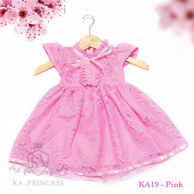 Baju Bayi Warna Pink 0 6 12 Bulan Dress Anak Perempuan 1 Tahun Import Korea Bahan Premium VW02