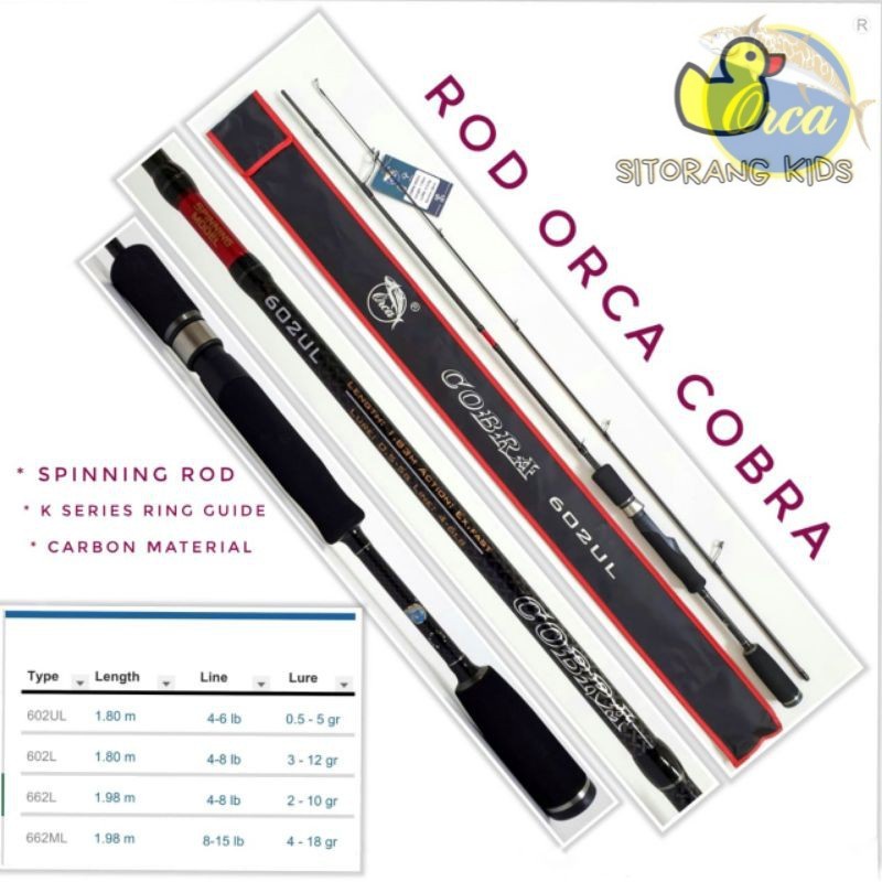 [Promo] Joran Pancing Spinning Ultra Light Orca Cobra 183 193 Light Medium Light Carbon