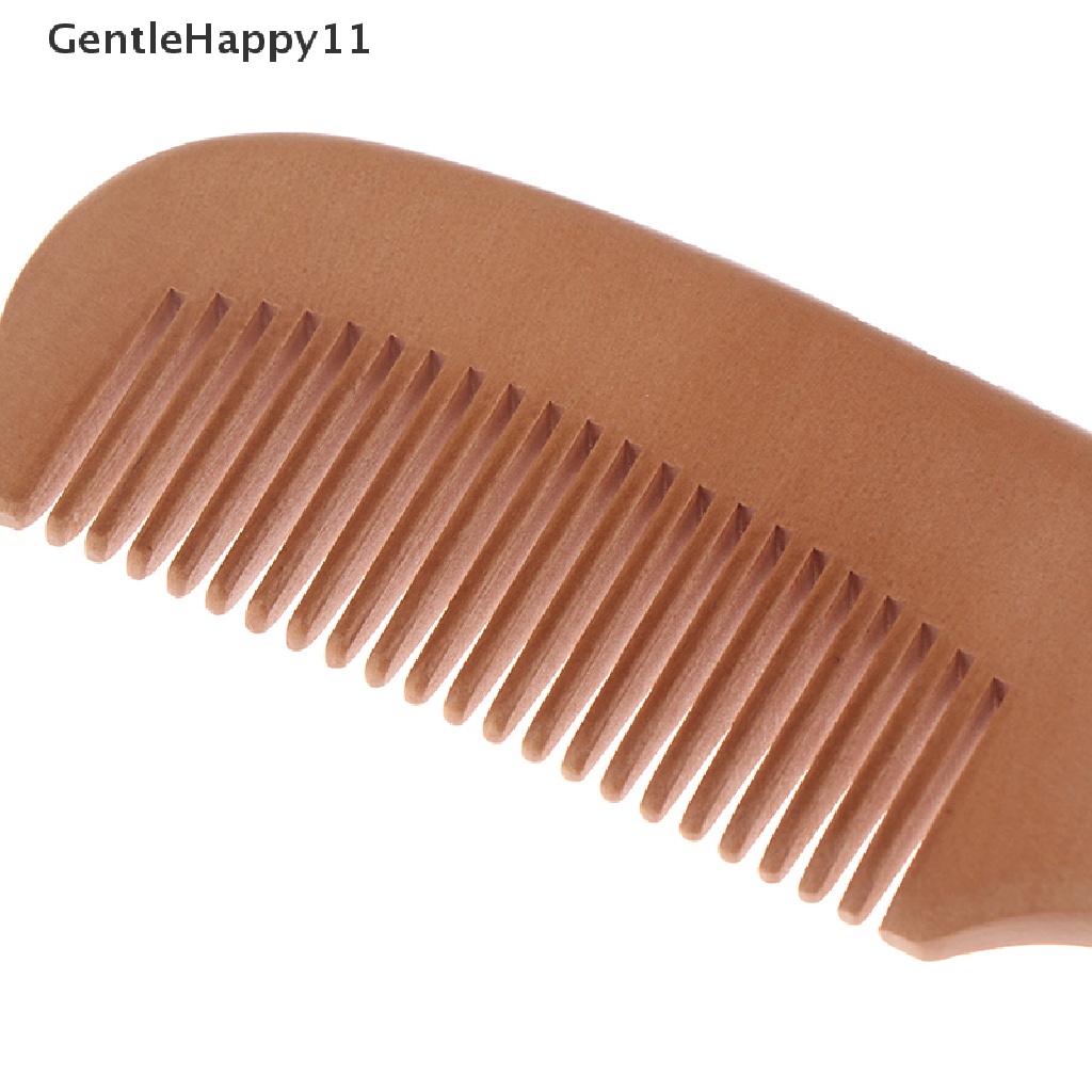 Gentlehappy 2pcs / Set Sisir Bulu Kambing Gagang Kayu Untuk Pijat Kepala Bayi