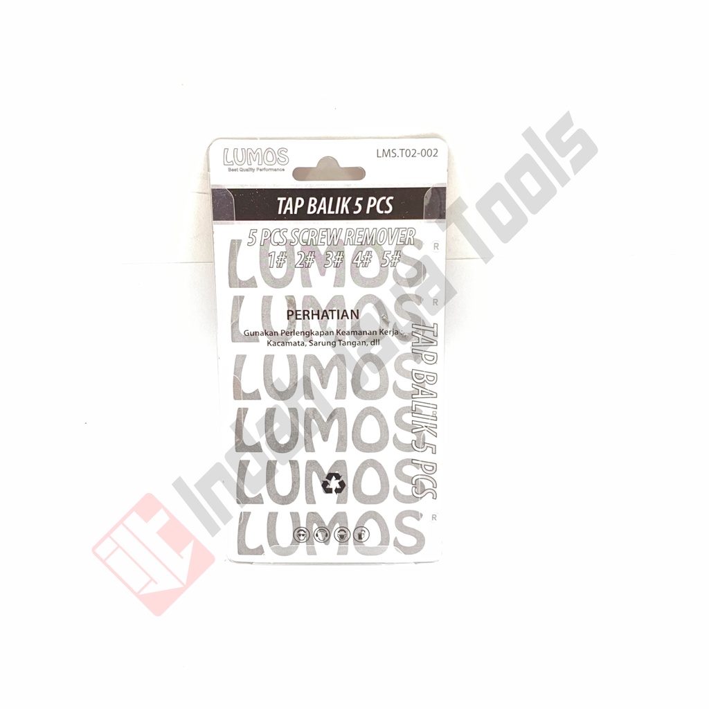 LUMOS Tap Balik Set 5 Pcs - Screw Remover Extractor Baut Patah