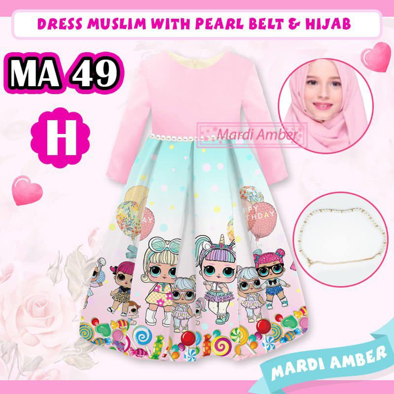 DKPS Baju Gamis Anak Kecil Perempuan Karakter LOL Baju Gamis Anak Kecil Perempuan Umur Usia 10 11 12