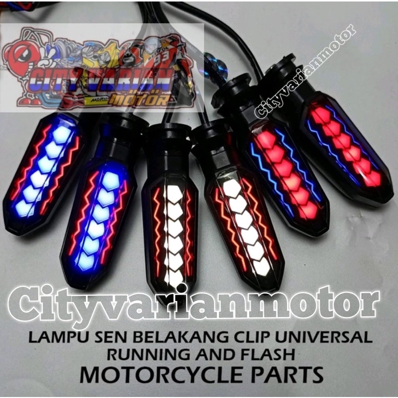 Sepasang Lampu sein led belakang vario 160 vario 125 new vario 150 new cb 150r cbr 150 adv pcx 160 sen led running 2 mode vario 160 vario 150 vario 125 cbr 150 adv 150 cb 150R cbr 250 lampu sein led running vario 150 vario 160 cbr 150 cb 150 adv universal