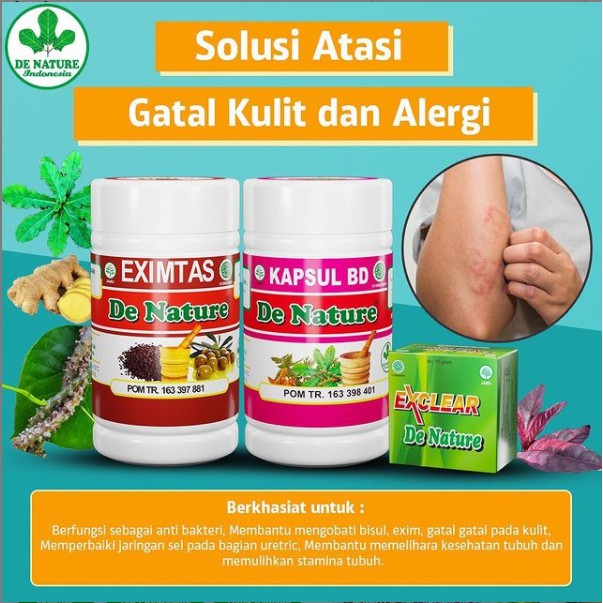 DE NATURE Obat Gatal Selangkangan  Dan Jamur Paling Ampuh Scabies Manusia Exim Kering dan Basah Kaps